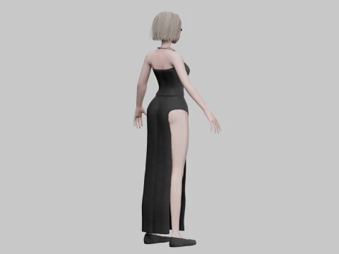 Classic Basic girl V26450 3D Model