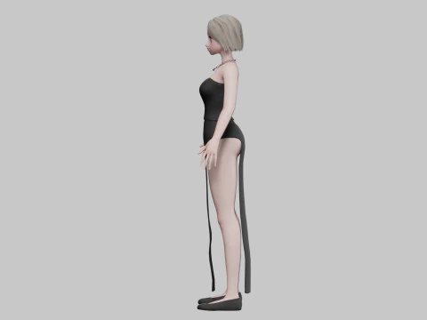 Classic Basic girl V26450 3D Model