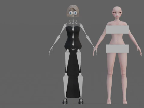Classic Basic girl V26450 3D Model