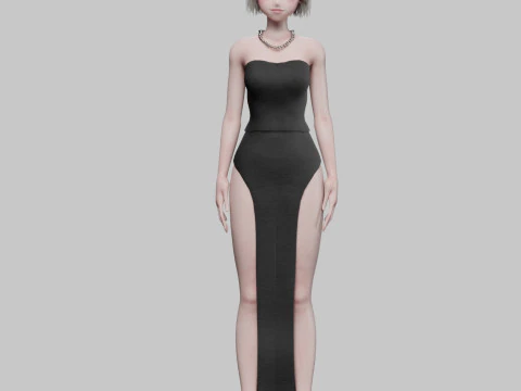 Classic Basic girl V26450 3D Model