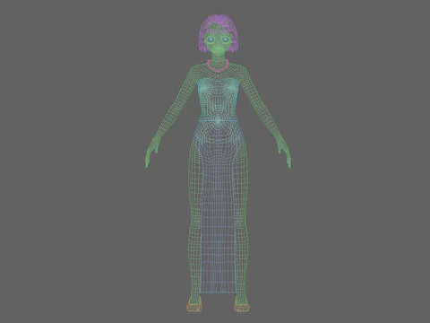 Classic Basic girl V26450 3D Model