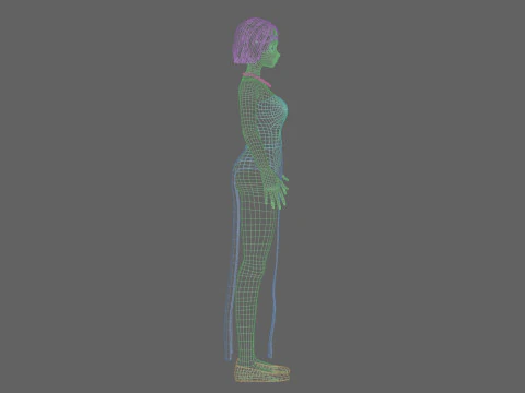 Classic Basic girl V26450 3D Model