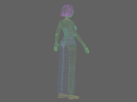 Classic Basic girl V26450 3D Model
