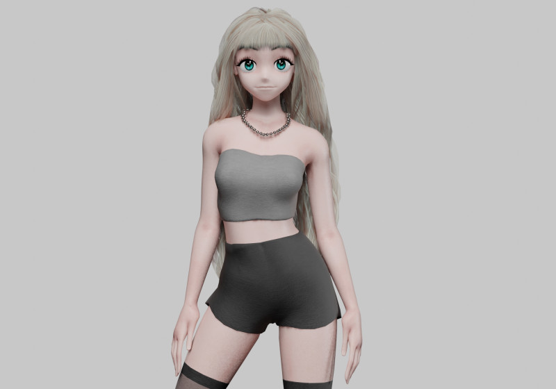Classic cute girl V40982 Modèle 3D .c4d .max .obj .3ds .fbx .stl .blend 