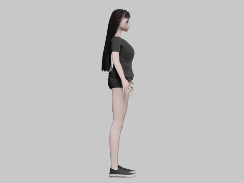 Cool anime girl V29067 3Dモデル