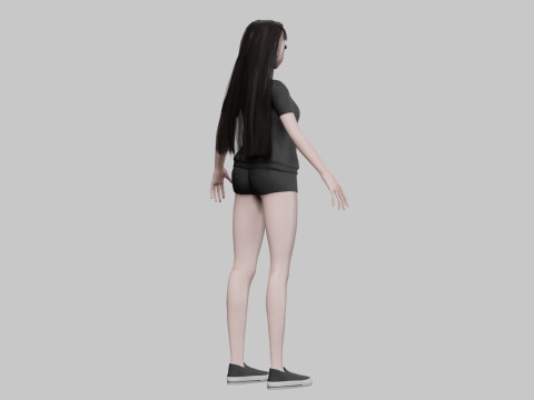 Cool anime girl V29067 3Dモデル
