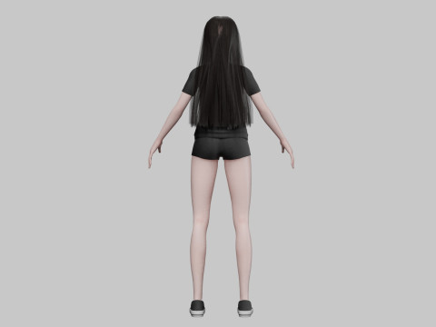 Cool anime girl V29067 3Dモデル