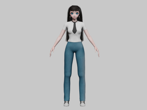 Cool Basic girl V35584 Modèle 3D
