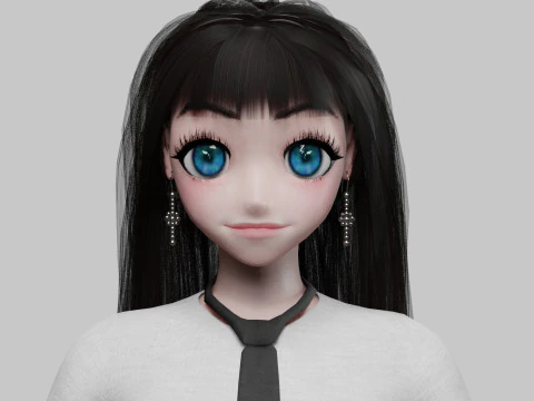 쿨 베이직 걸 V35584 3D 모델