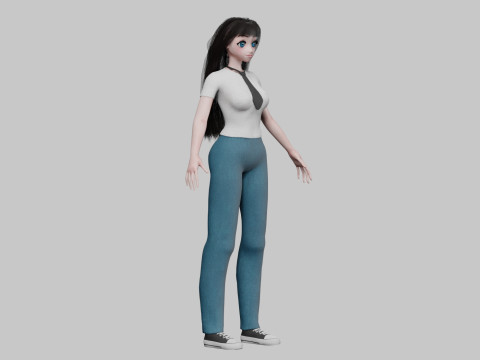 Cool Basic girl V35584 Modèle 3D