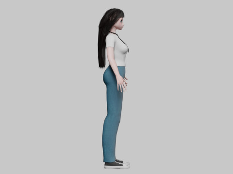 Cool Basic girl V35584 Modèle 3D