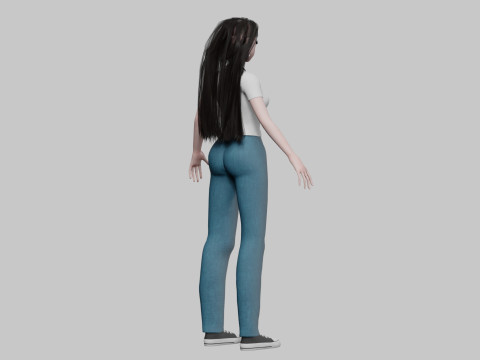 Cool Basic girl V35584 Modèle 3D