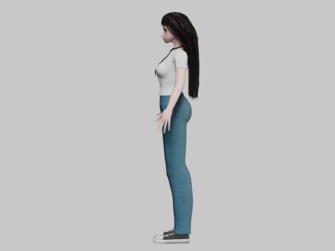 Cool Basic girl V35584 Modèle 3D