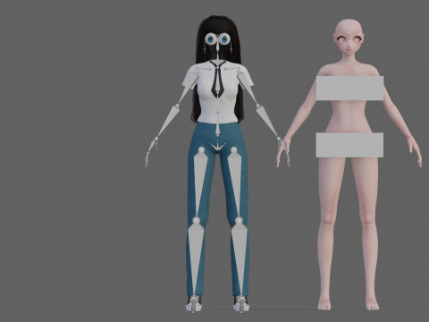 Cool Basic girl V35584 Modèle 3D