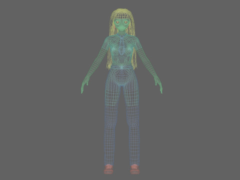 Cool Basic girl V35584 Modèle 3D
