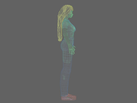 Cool Basic girl V35584 Modèle 3D