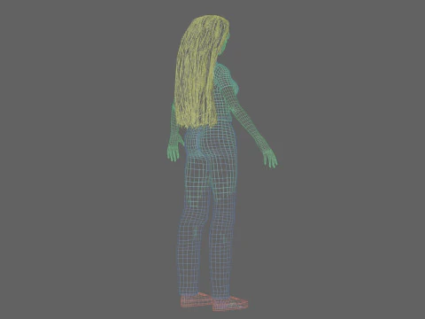 쿨 베이직 걸 V35584 3D 모델