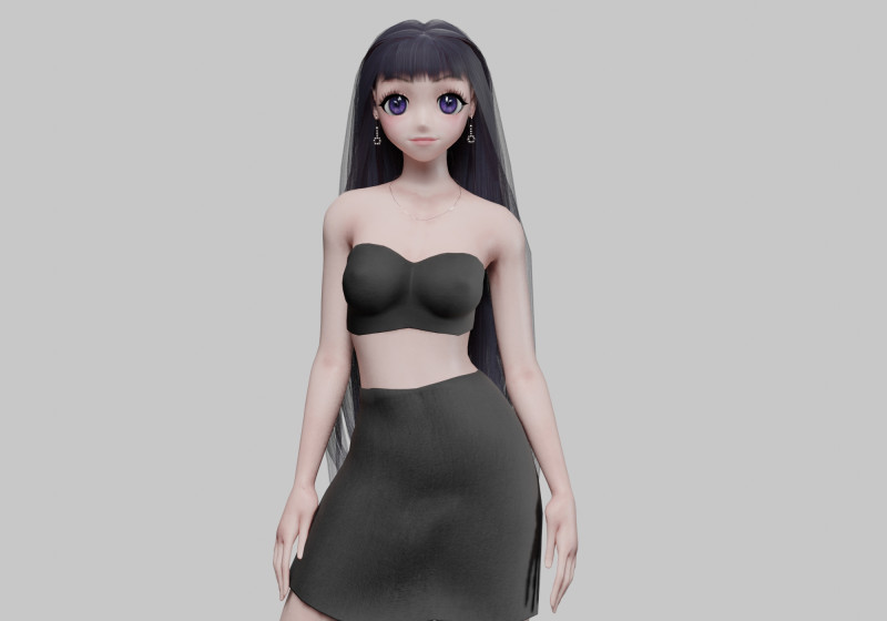 Cool cute girl V33027 Modelo 3D .c4d .max .obj .3ds .fbx .stl .blend 