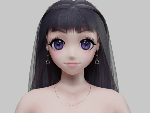 Cool cute girl V33027 3D Model