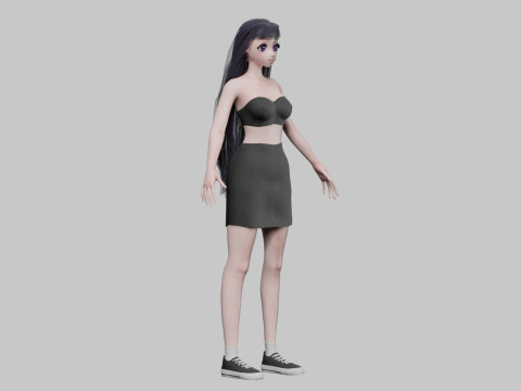 Cool cute girl V33027 Modelo 3D