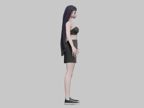 Cool cute girl V33027 Modelo 3D