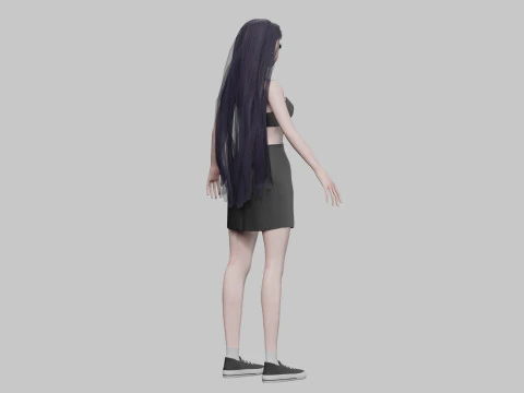 Cool cute girl V33027 3D Model