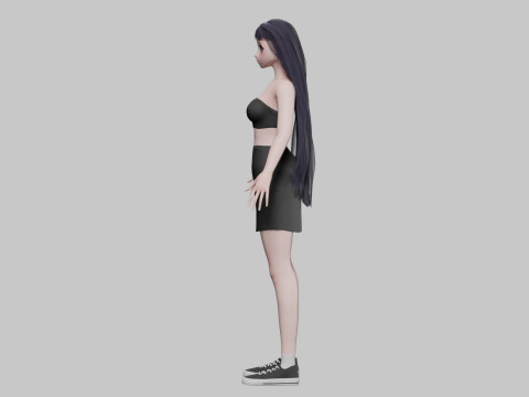 Cool cute girl V33027 Modelo 3D