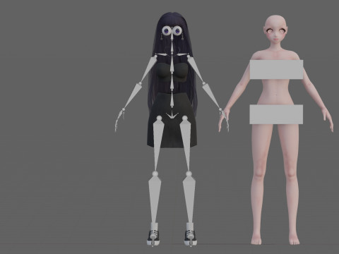 Cool cute girl V33027 Modelo 3D