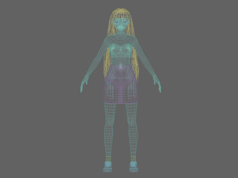 Cool cute girl V33027 Modelo 3D