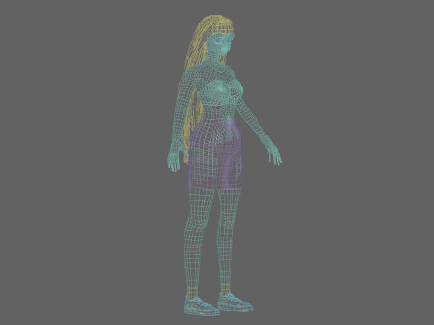 Cool cute girl V33027 Modelo 3D