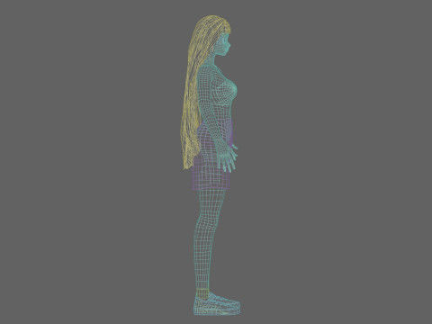 Cool cute girl V33027 Modelo 3D