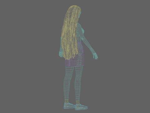 Cool cute girl V33027 Modelo 3D