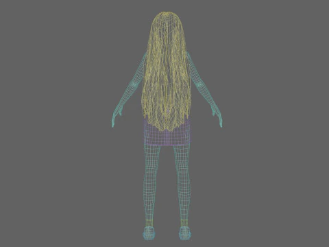 Cool cute girl V33027 3D Model