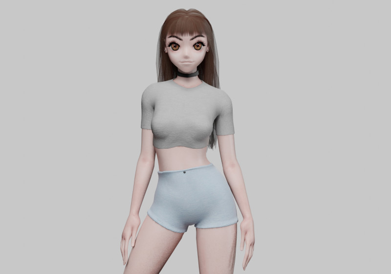 Cute Young girl V30728 Modelo 3D .c4d .max .obj .3ds .fbx .stl .blend