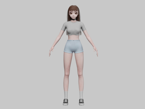 Cute Young girl V30728 Modelo 3D