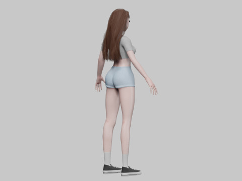 Cute Young girl V30728 Modelo 3D