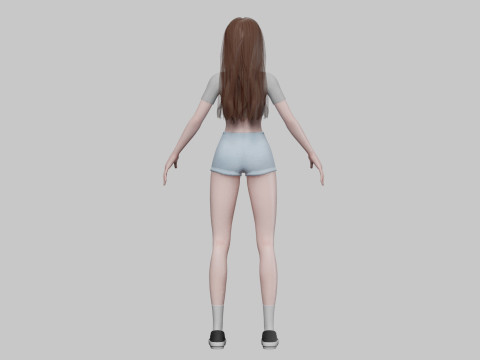 Cute Young girl V30728 Modelo 3D