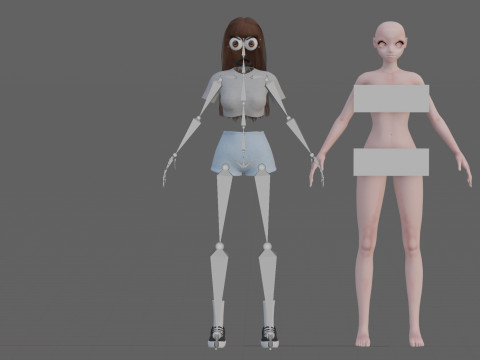 Cute Young girl V30728 Modelo 3D