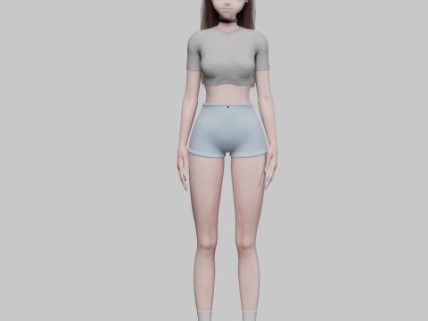 Cute Young girl V30728 Modelo 3D