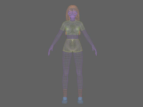 Cute Young girl V30728 3D Model