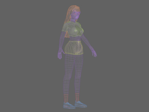 Cute Young girl V30728 Modelo 3D