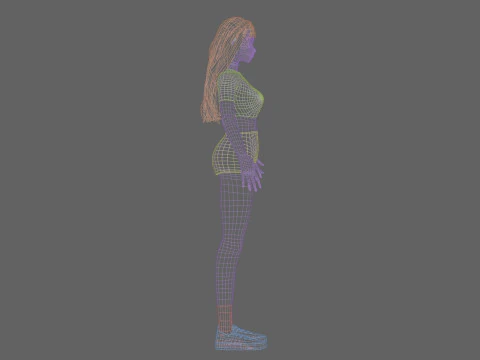 Cute Young girl V30728 3D Model