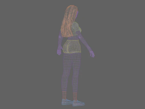 Cute Young girl V30728 3D Model
