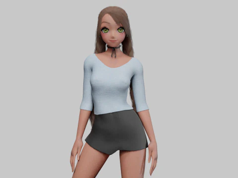 Стандартная базовая девочка V28566 3D Модель