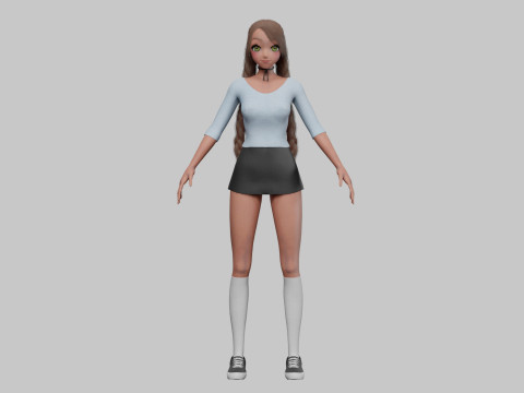 Standard Basic girl V28566 Modelo 3D
