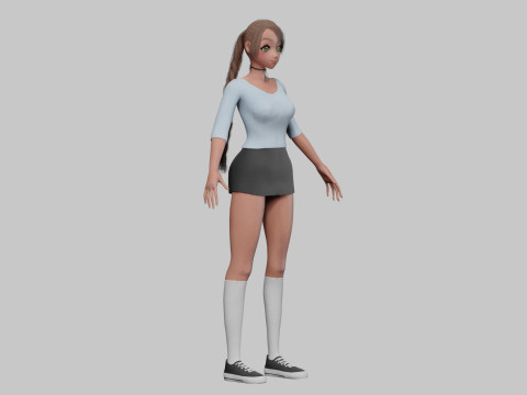 Standard Basic girl V28566 Modelo 3D