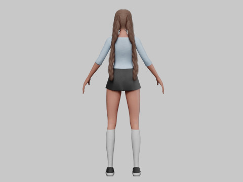 Standard Basic girl V28566 Modelo 3D