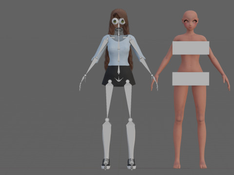 Standard Basic girl V28566 Modelo 3D