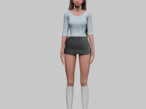 Standard Basic girl V28566 Modelo 3D