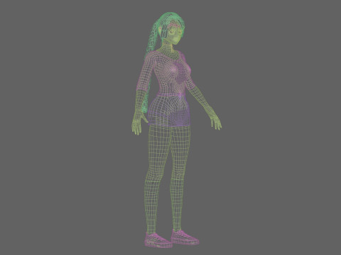 Standard Basic girl V28566 Modelo 3D
